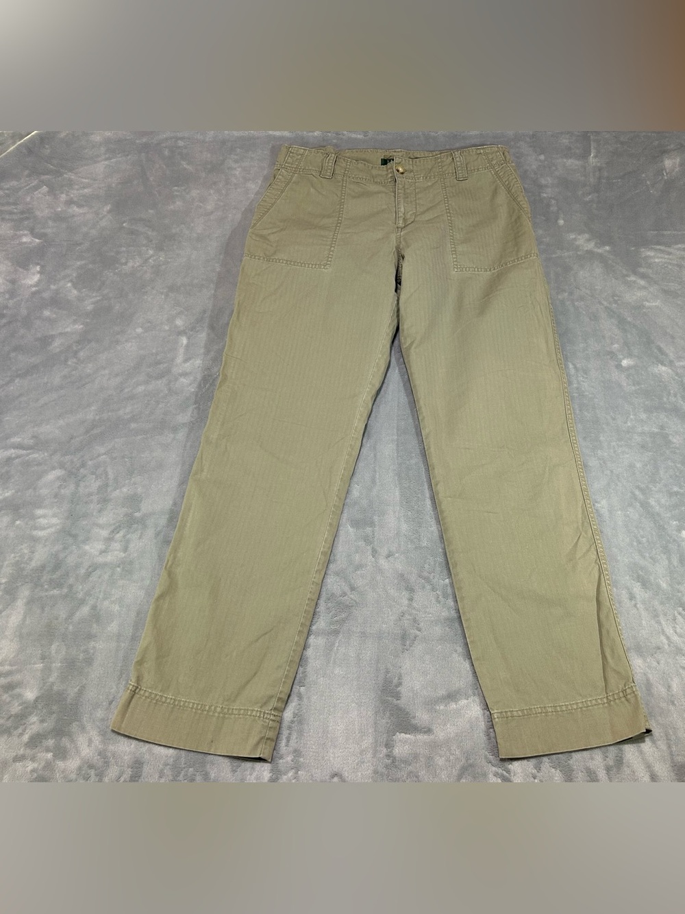 Lauren Ralph Lauren Beige Herringbone Utility  Pant Mid Rise -size 10